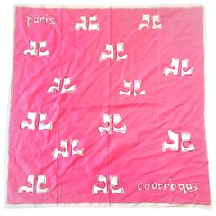 Vintage Courreges Scarf - Pink - 100% Cotton 8