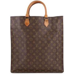 Louis Vuitton Sac Plat Handbag Monogram Canvas GM