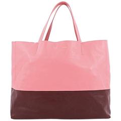 Celine Horizontal Bi-Cabas Tote Leather Large