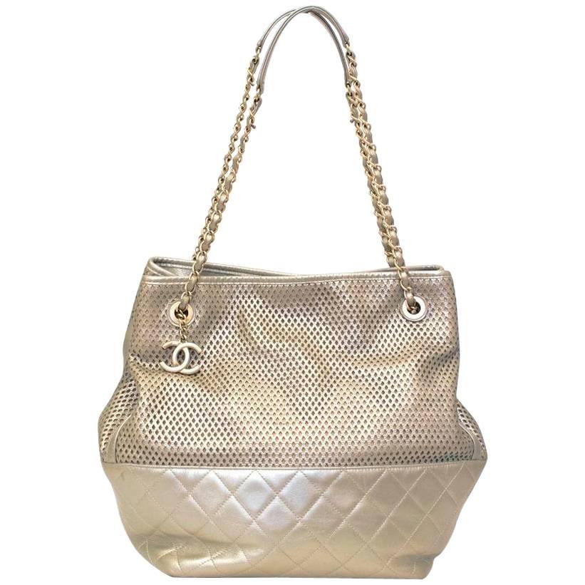 Chanel Pale Gold Shoulder Bag For Sale