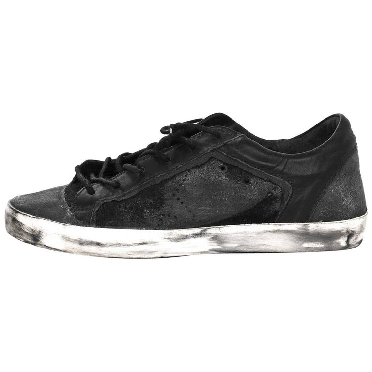 Golden Goose GGDB Black Archetypic Sneakers Sz 38 For Sale at 1stDibs
