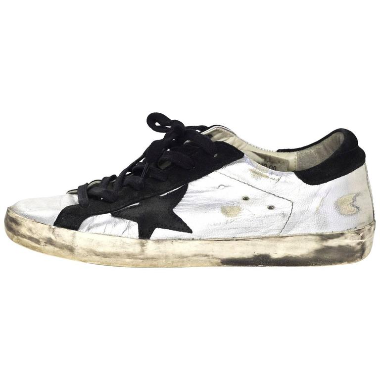 Golden Goose GGDB Black/Silver Superstar Sneakers Sz 39 with Box For ...