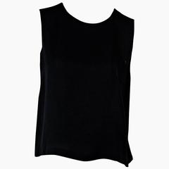 Black Vintage Chanel Tulip Tank Top