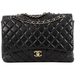 Chanel Classic Single Flap Bag Quilted Lambskin Maxi