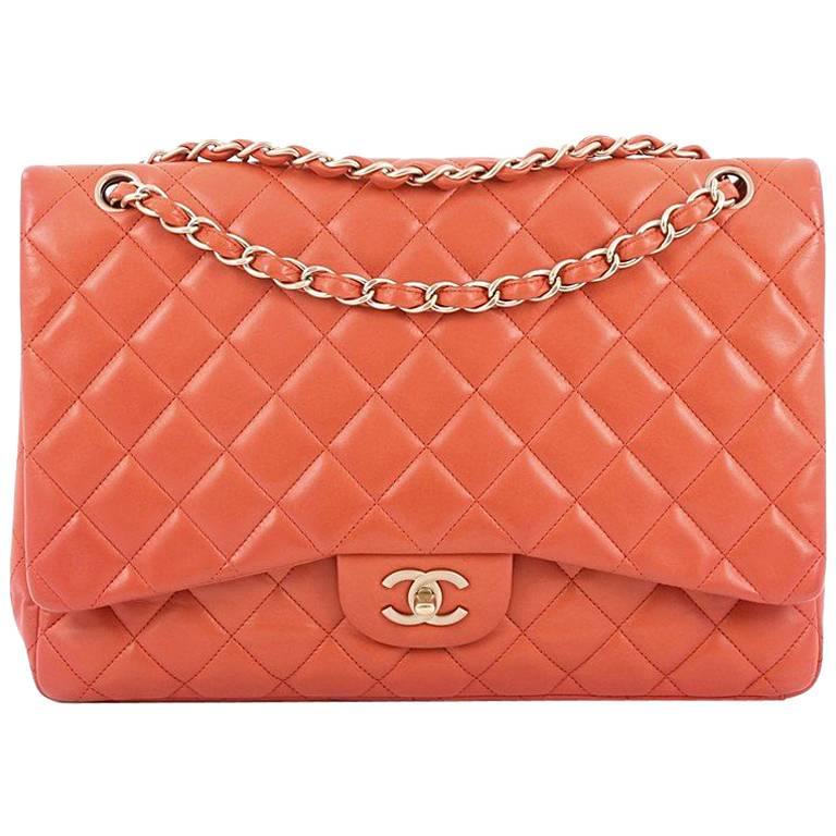 Chanel Classic Single Flap Bag Quilted Lambskin Maxi