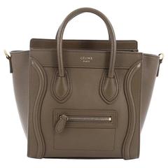 Celine Luggage Handbag Smooth Leather Nano
