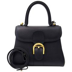 Delvaux Dark Blue Leather Brillant PM + Strap