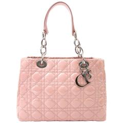  Dior Pink Patent "Lady Dior" Medium