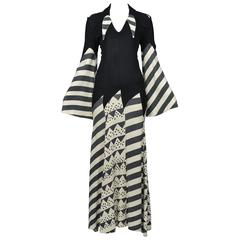 Iconic Ossie Clark Celia Birtwell Print Gown 1