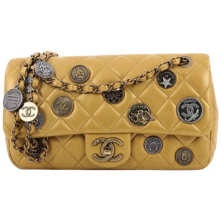 Chanel Coin Medallion Flap Bag Quilted Lambskin Medium