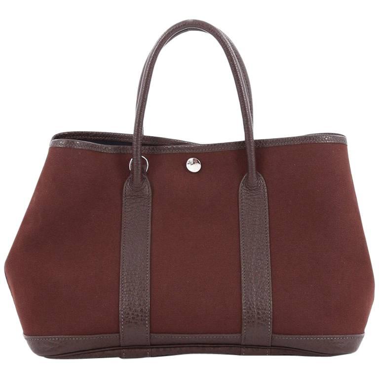 Hermes Garden Party Tote Toile and Leather 30
