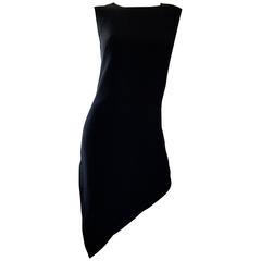 1990s Moschino Cheap & Chic Black Asymmetrical Hi Lo Vintage 90s Dress LBD 2