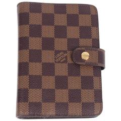 Louis Vuitton Damier Ebene Small Ring Agenda Cover - brown canvas 10