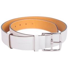 Hermes Etriviere 40 Unisex Taurillon Clemence Belt - white 9