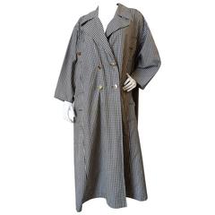 Vintage 1980s Chanel Gingham Trench Coat