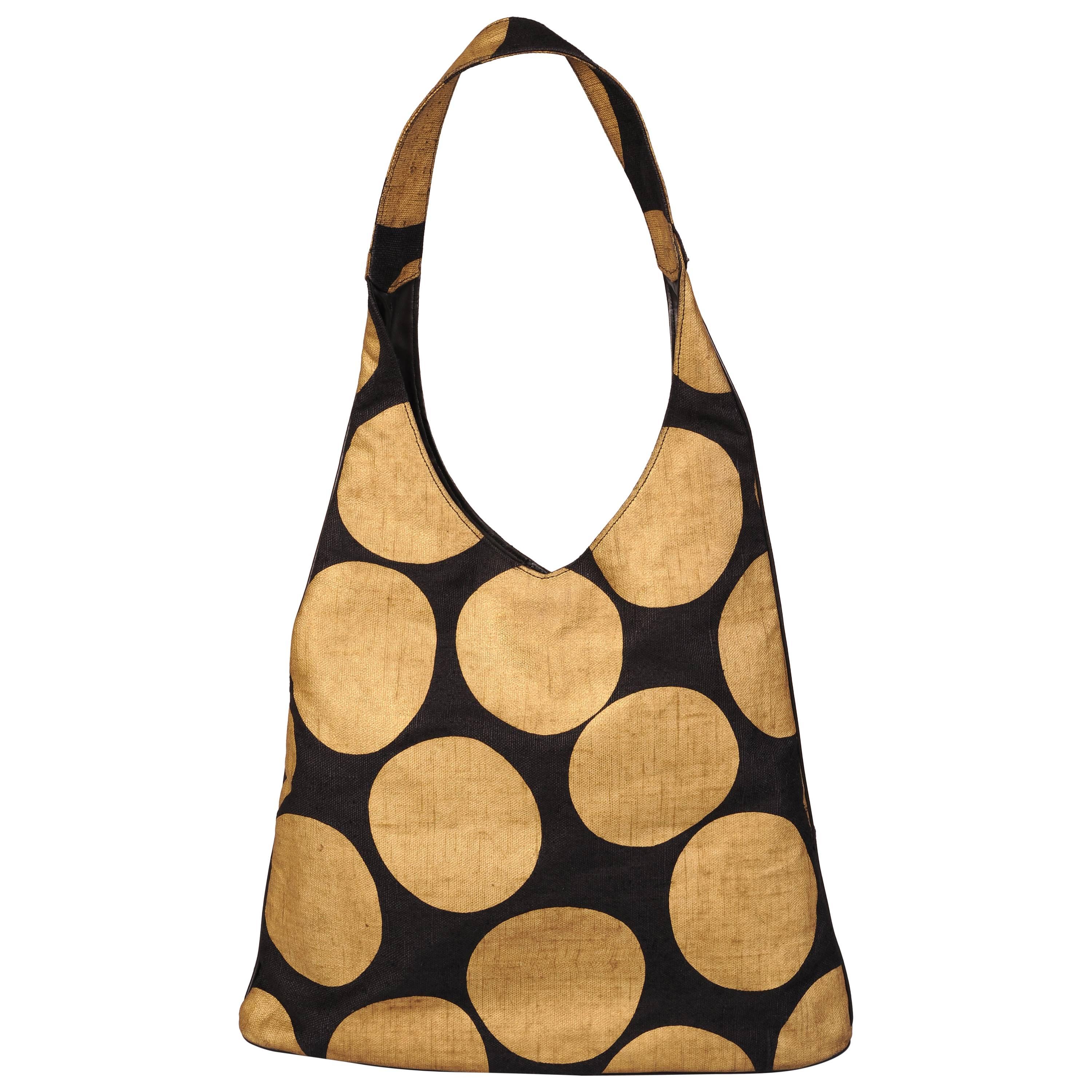 Paloma Picasso Gold Polka Dot Shoulder Bag