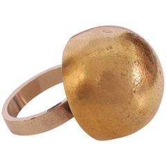 Hans Hansen Gold & Sterling Silver Dome Ring 8