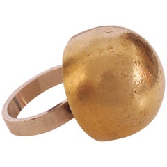 Hans Hansen Gold & Sterling Silver Dome Ring