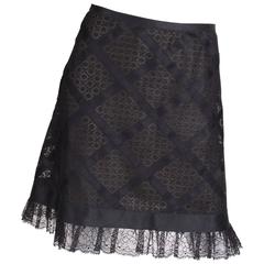 Chanel Lace Skirt - black 