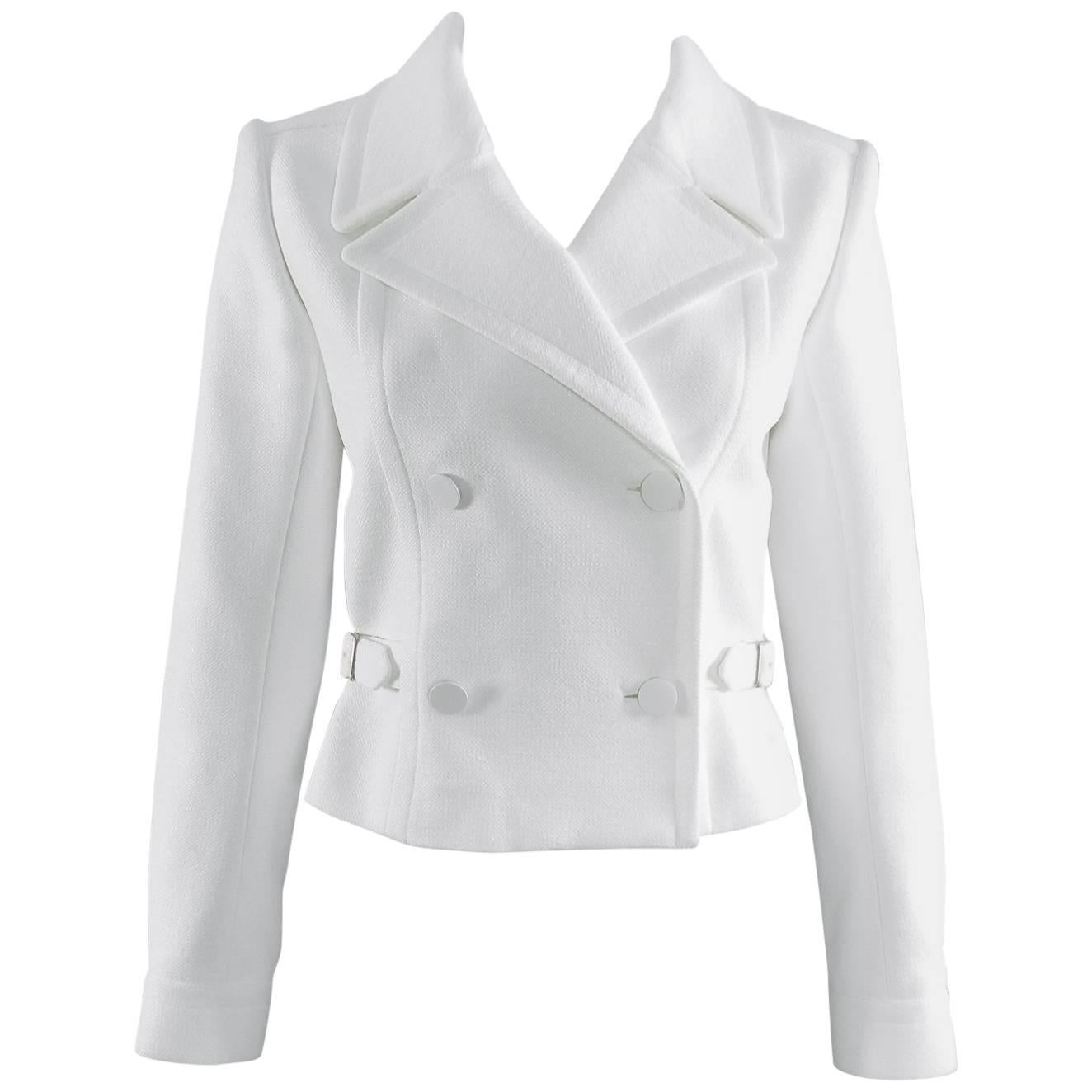 Alaia White Jacket with Side Buckles
