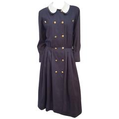 90s Karl Lagerfeld Double Breasted Wool Dress 12