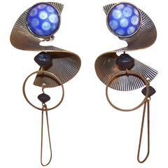 Astral Style Vintage Artisan Mobile Copper Earrings 9