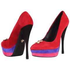 Versace Palazzo Color Stack Platform Pumps