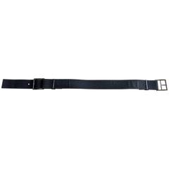 Oscar de la Renta Wool and Leather Belt