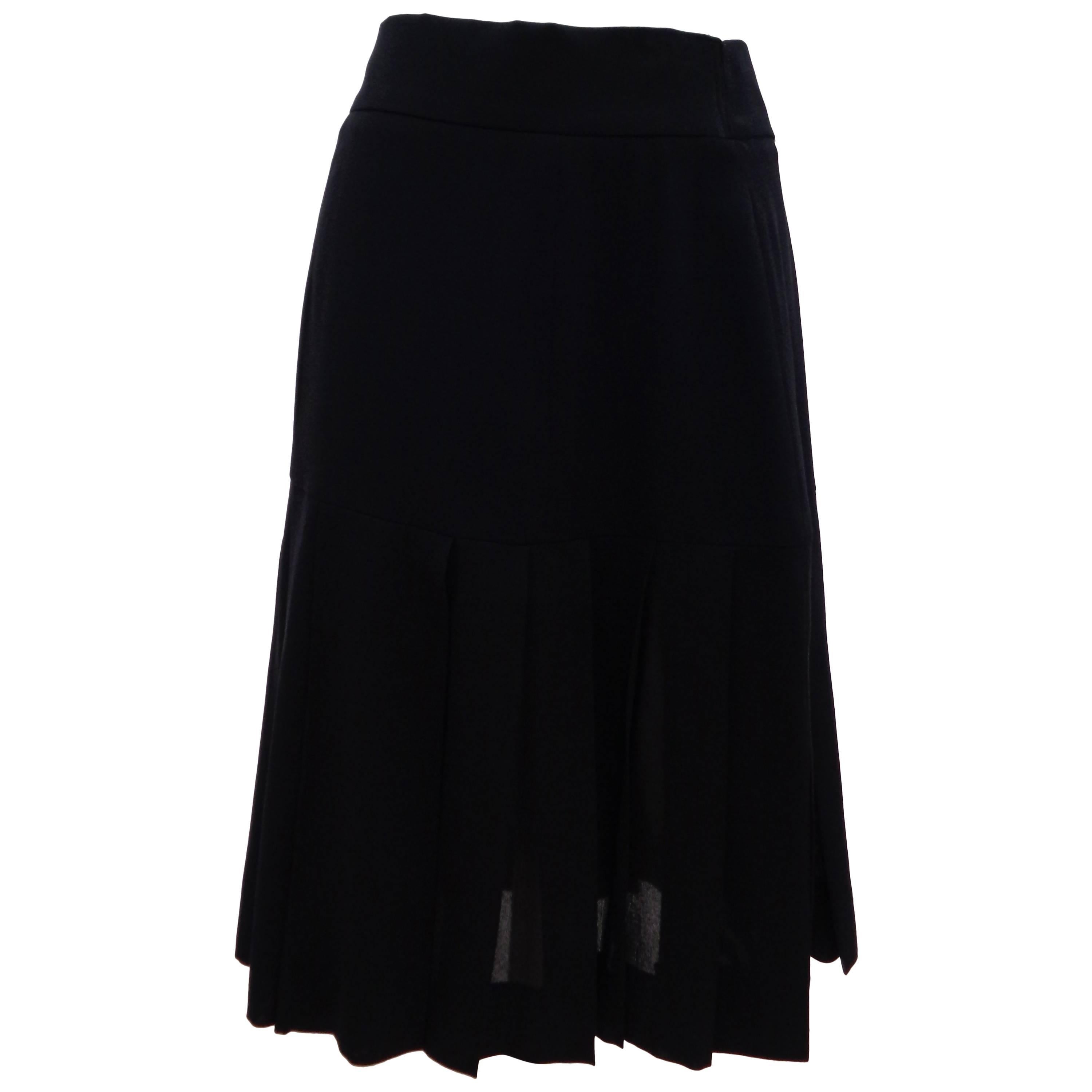 Chanel Boutique Black Skirt For Sale