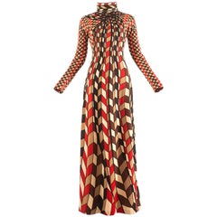 Roberta di Camerino 1976 jersey geometric scarf print maxi dress