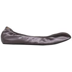 Lanvin Mauve Sateen Ballerina Shoes 6
