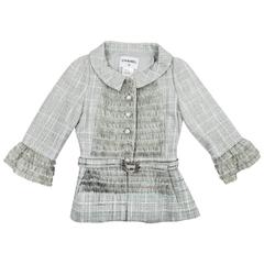 CHANEL Cruise collection 'Paris-Versailles' Vest Size 38FR in Light grey Tweed