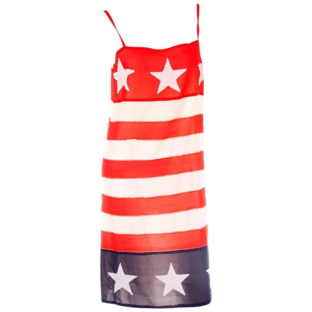Comme Des Garcons Junya Watanabe Stars and Stripes Dress For Sale