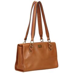 Chanel Brown Leather Tote Bag 7