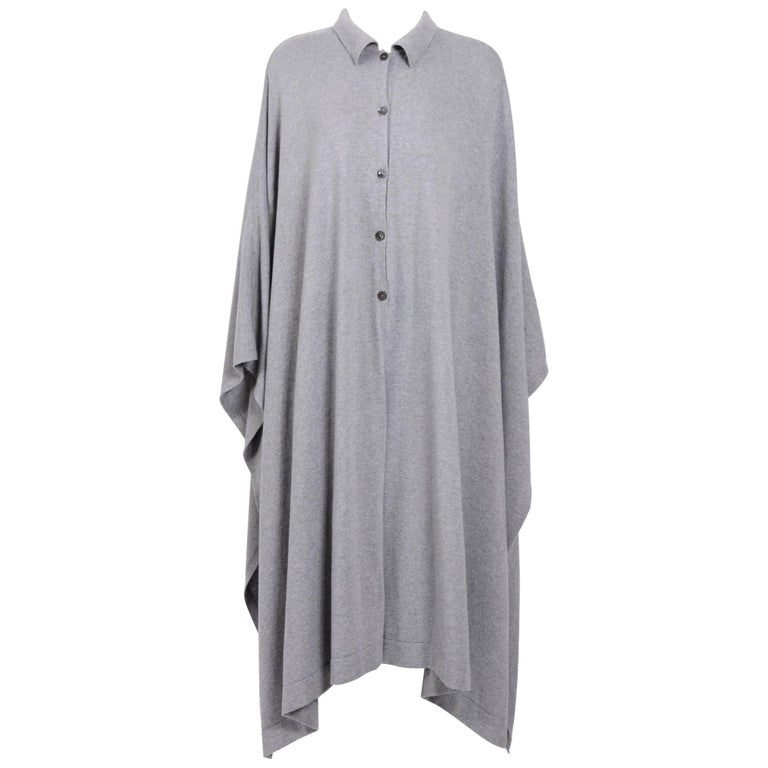 Vintage Angelo Tarlazzi Cashmere Mix Grey Cape For Sale at 1stDibs