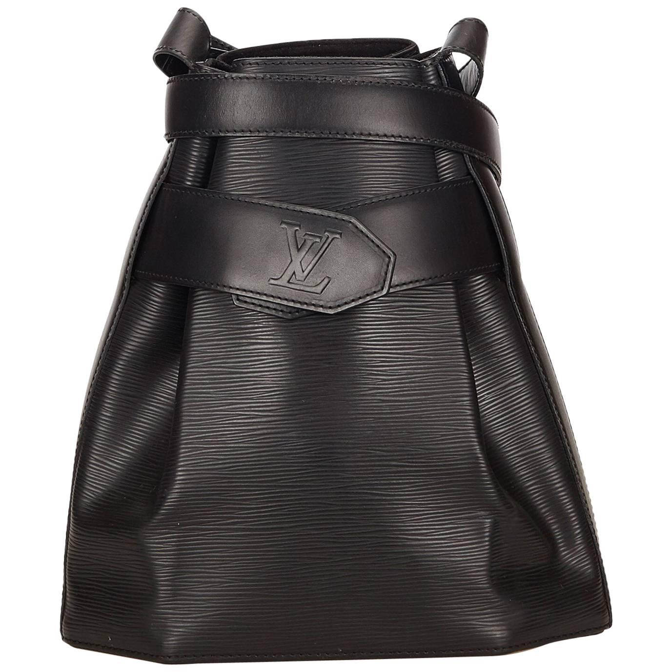 Louis Vuitton Black Epi Leather Noir Sac D'epaule with Pouch Twist