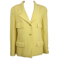 Chanel Yellow Boucle Wool Jacket
