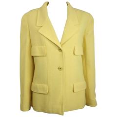 Chanel Yellow Boucle Wool Jacket 9