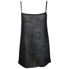 Gucci by Tom Ford Black Wool See Through Spaghetti Tank Top 9