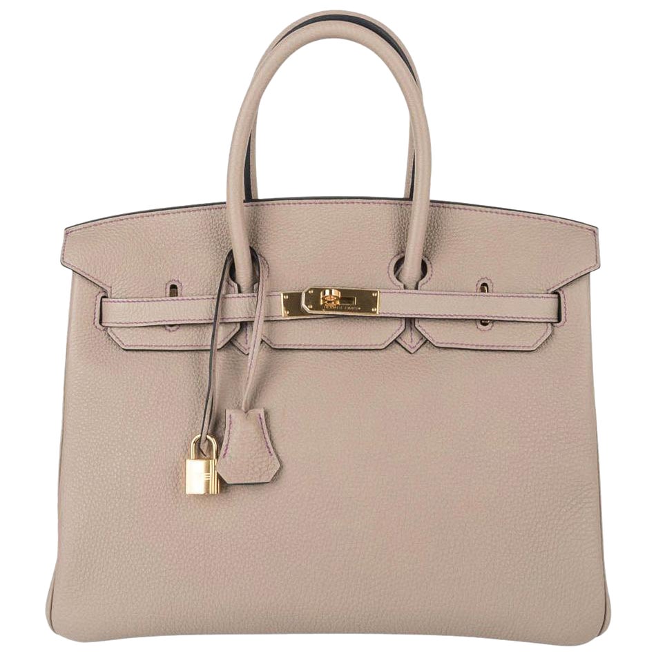 Hermes Birkin HSS 35 Gris Tourterelle Tri Colour Special Order Bag Gold Hardware