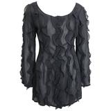 Jacques Molko - Camicia con volant in seta nera