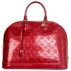 Louis Vuitton Pomme d'Amour Red Monogram Vernis Alma GM Bag