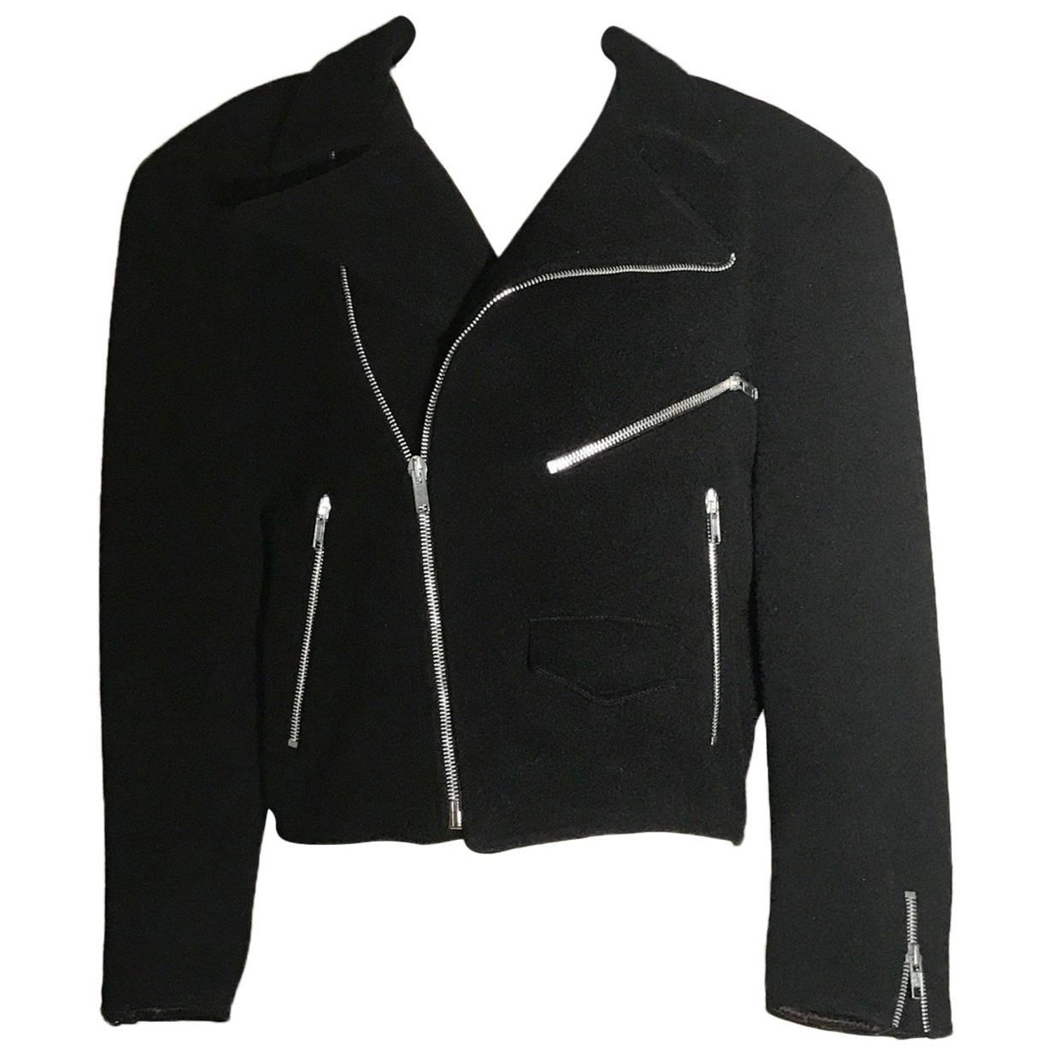 Vintage Stephen Sprouse Day-Glo Moto Jacket & Skirt Set – Recess