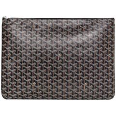 Goyard Black Chevron Senat GM Clutch 11