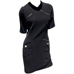 Louis Ferard, Size 4, Short Sleeve Dress w/Pearl Pocket Embellishments 11