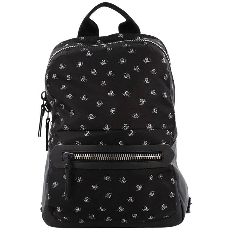 Lanvin Backpack Printed Nylon with Leather