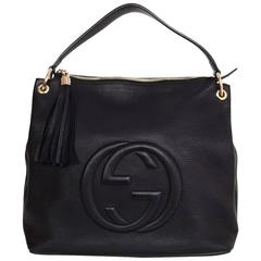 Gucci Black Leather Soho Hobo Crossbody Bag at 1stDibs