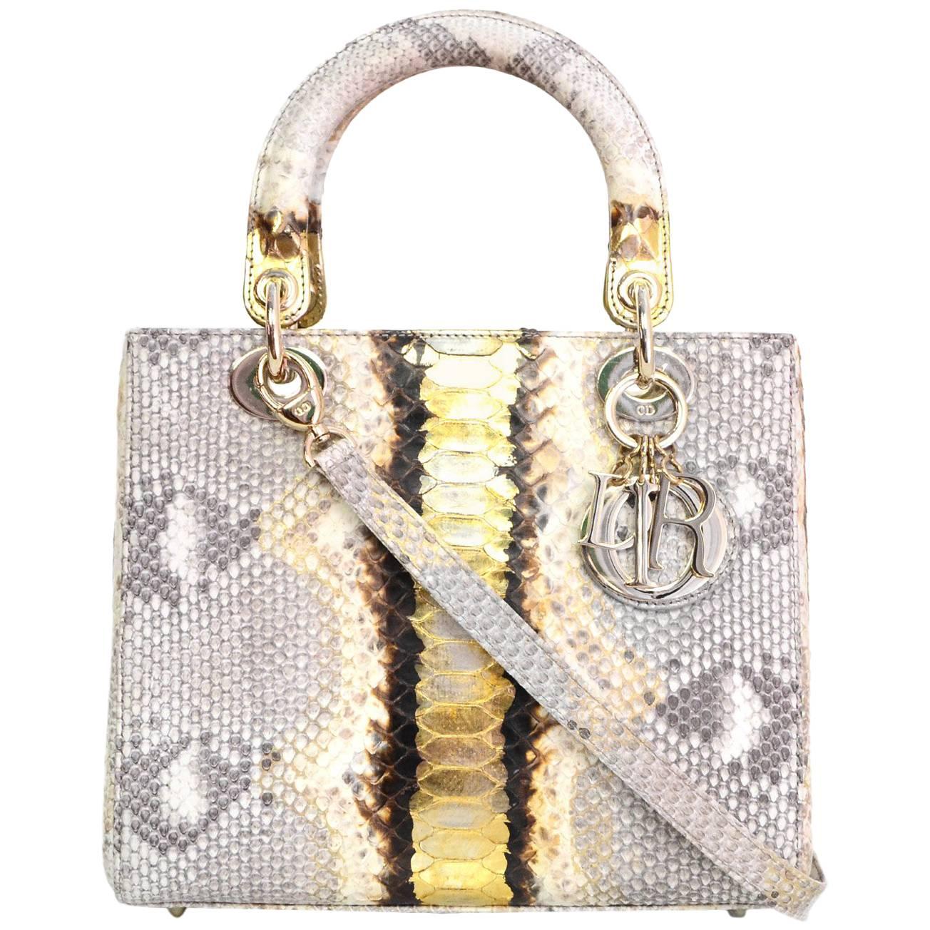 Christian Dior NEW Python Medium Lady Dior Bag rt. $8, 600