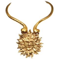 Yves Saint Laurent & Robert Goossens Iconic Sun Necklace 1990