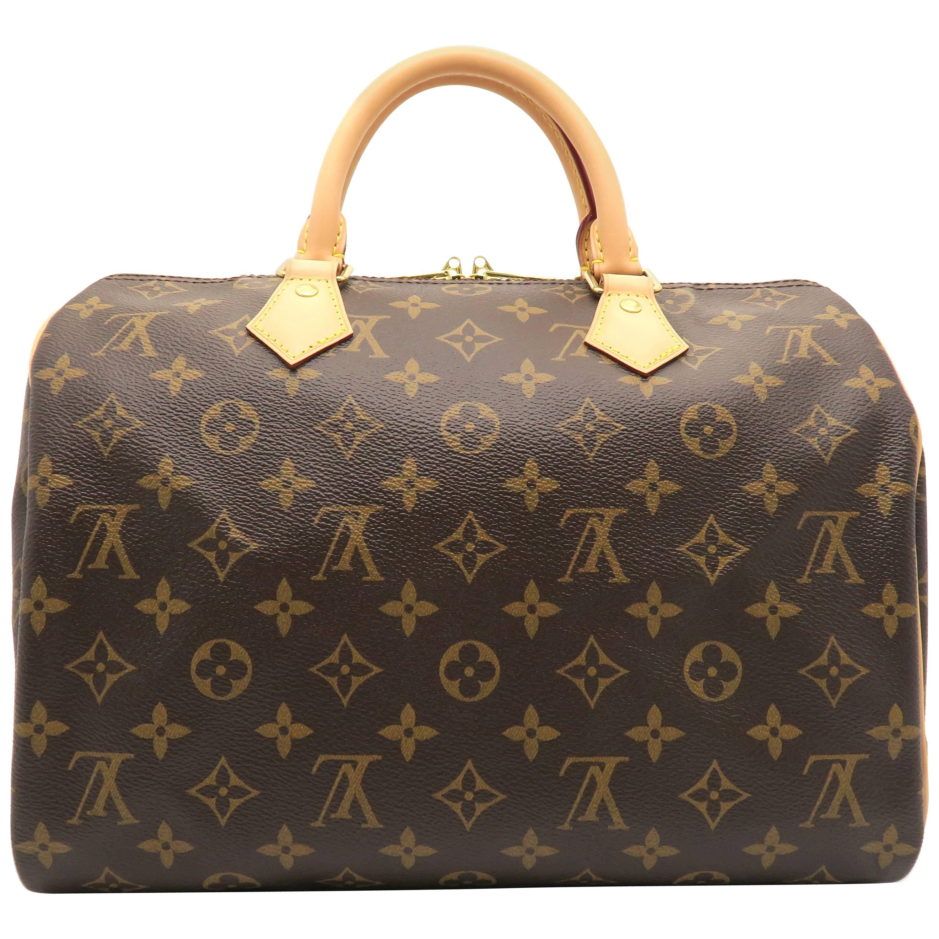 Louis Vuitton Speedy 30 Bandouliere Brown Monogram Canvas Satchel